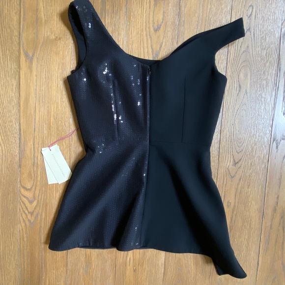 Stella McCartney Dixie Asymmetric Sequined Stretch-Wool and Silk Top - Picture 8 of 15